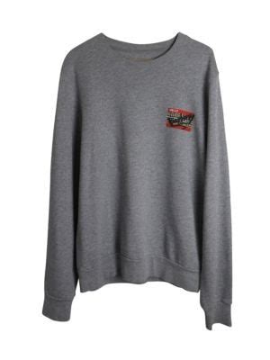 Burberry Burberry Graffiti Logo Sweatshirt In Grey Cotton on .